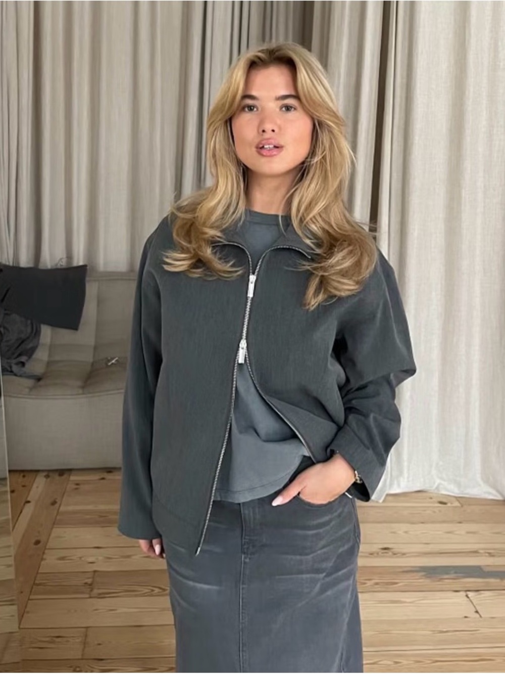 Djerf Avenue First Choice Jacket Grey size Medium